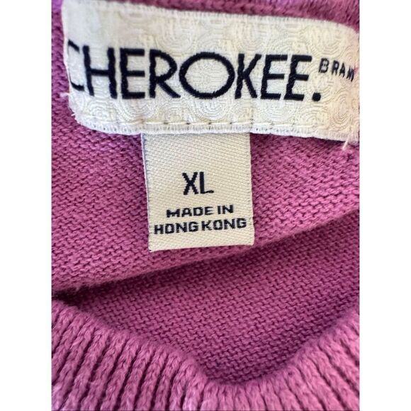 Cherokee Xl women’s pink button up cardigan sweater 100% cotton - Picture 5 of 6